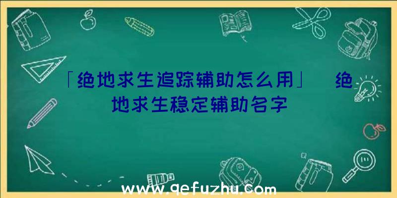 「绝地求生追踪辅助怎么用」|绝地求生稳定辅助名字